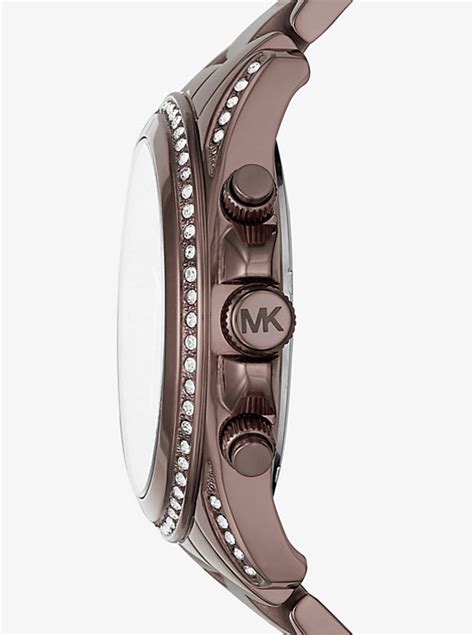 michael kors oversized blair pavé sable-tone watch|Amazon.com: Michael Kors Oversized Watch.